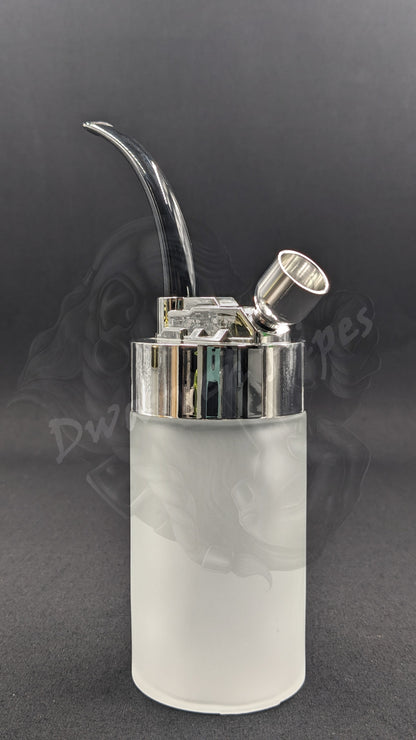 7.25" Water Pipe Bong w/ Multiple Adaptors Silver