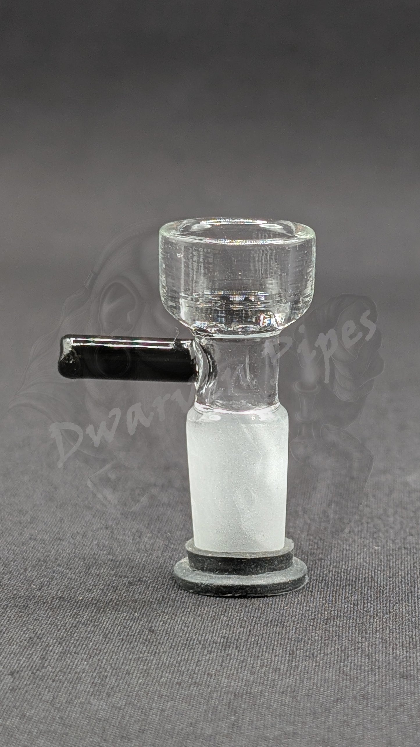14mm Male Slide Bowl Glass Snowflake for Water Pipes - Snowflake Style Black