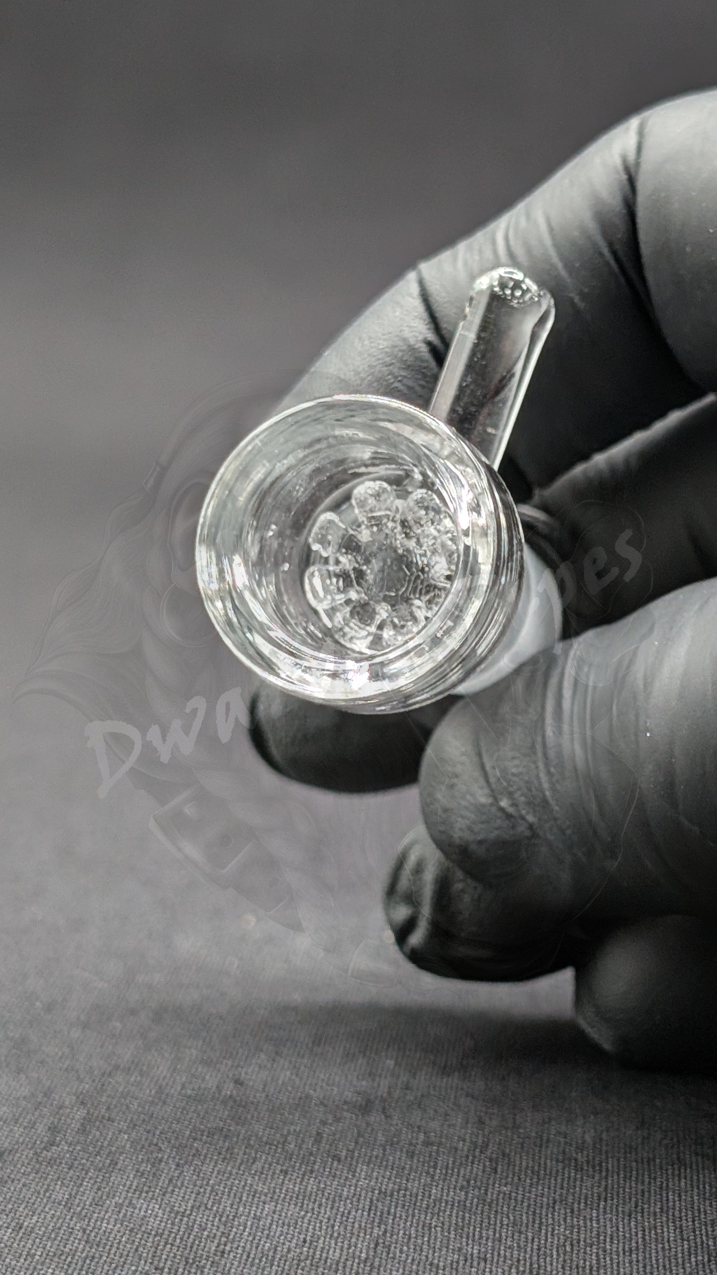 14mm Male Slide Bowl Glass Snowflake for Water Pipes - Snowflake Style Clear