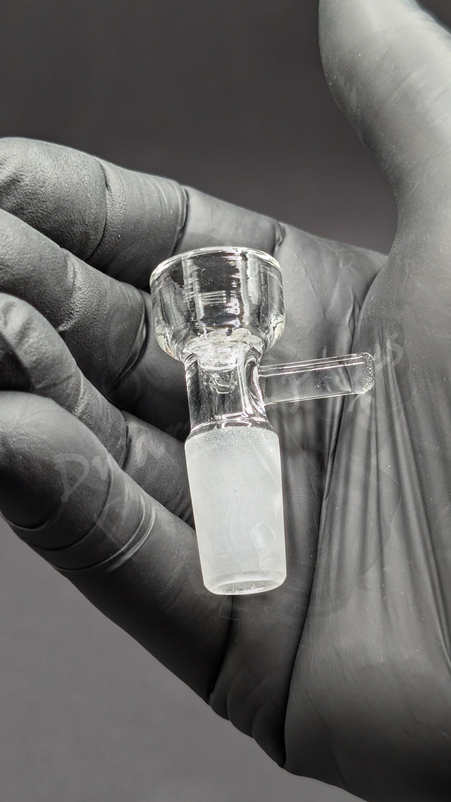 14mm Male Slide Bowl Glass Snowflake for Water Pipes - Snowflake Style Clear