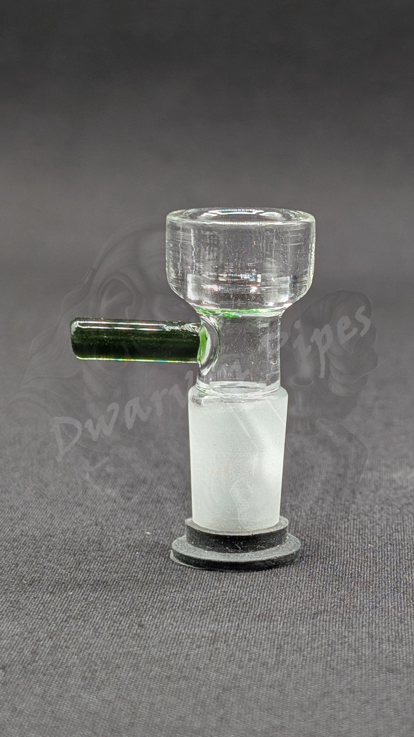 14mm Male Slide Bowl Glass Snowflake for Water Pipes - Snowflake Style Green