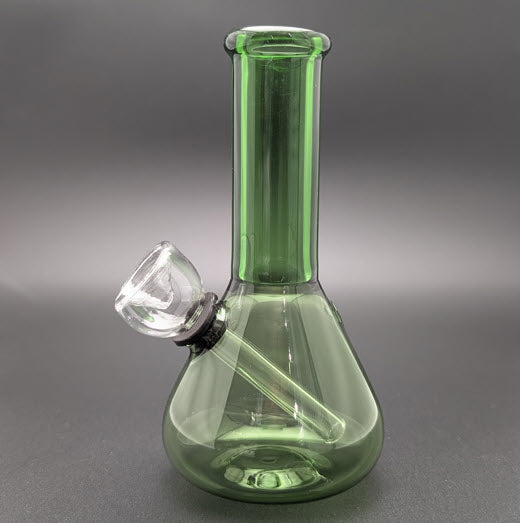 5" Glass Water Pipe Bong Green Beaker (Colored Glass)