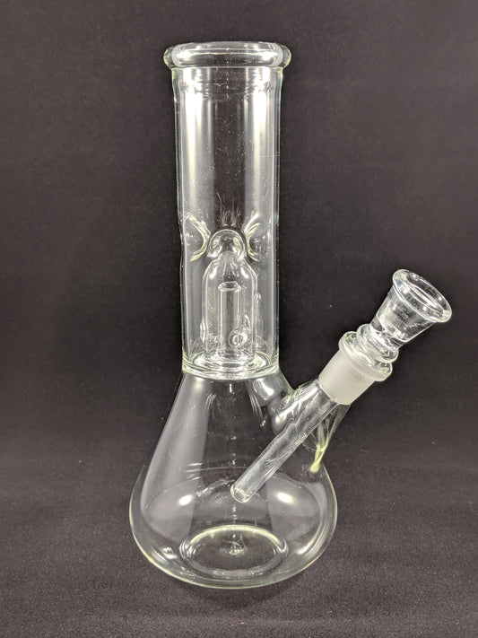 8" Glass Water Pipe Bong Clear + 5 FREE Screens