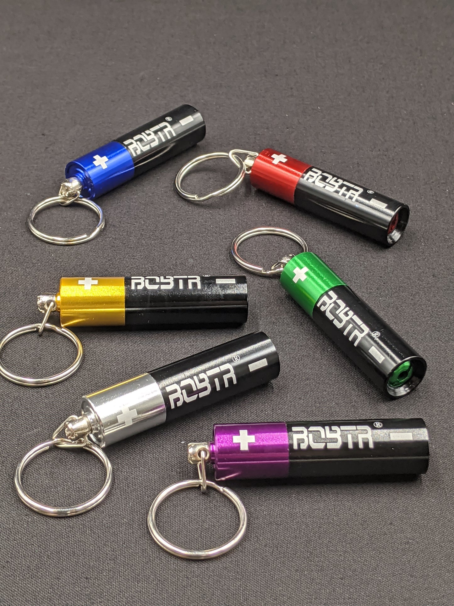 3" Metal Spoon Keychain Battery Style