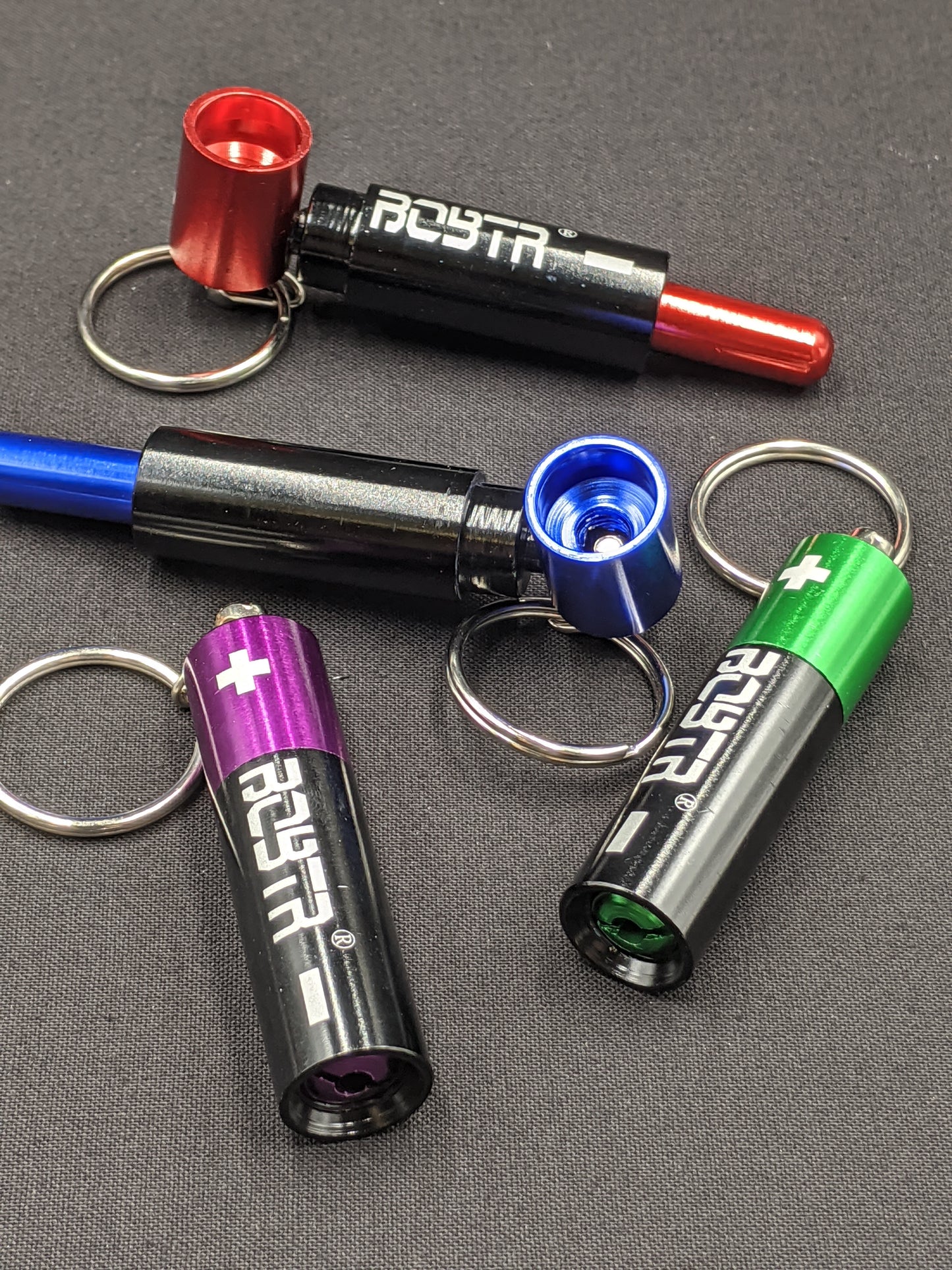 3" Metal Spoon Keychain Battery Style