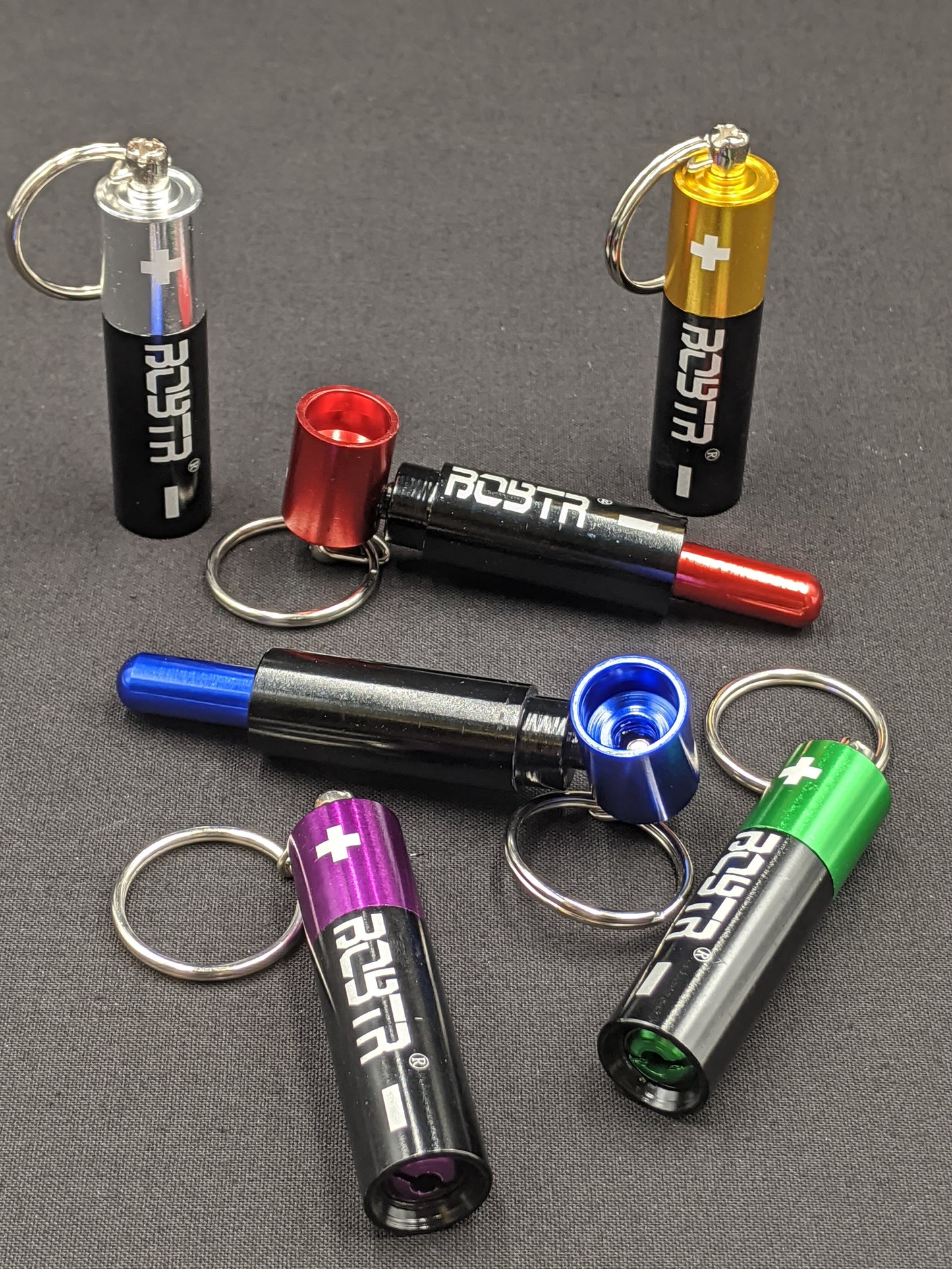 3" Metal Spoon Keychain Battery Style