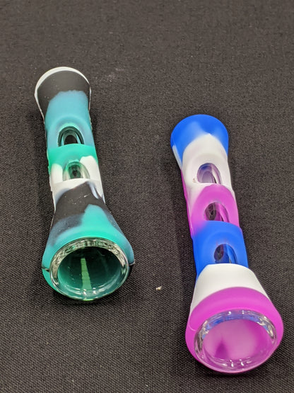 3" Silicone Wrapped Glass One Hitter