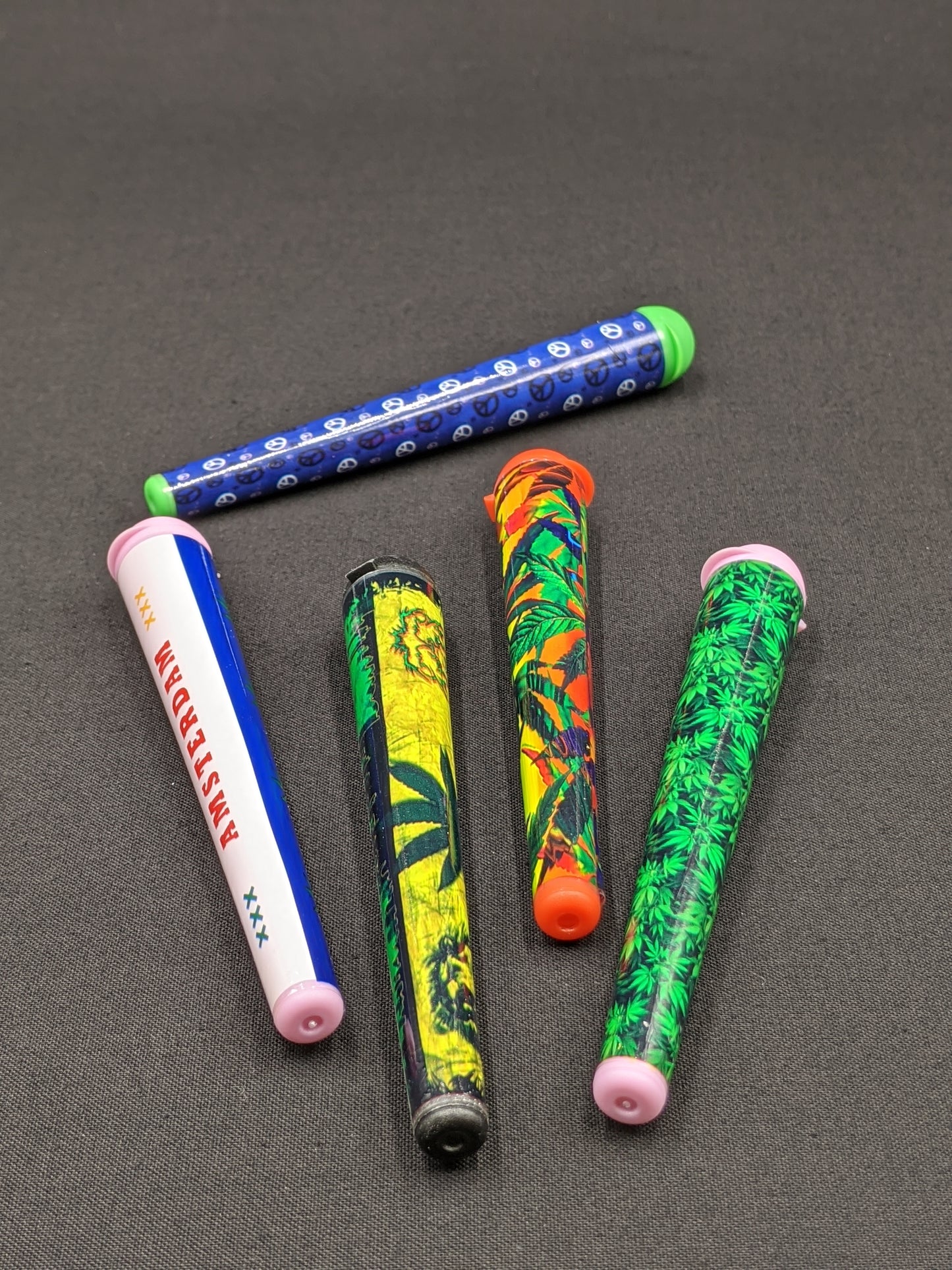 3 Pack - Plastic Tube Storage Container for Pre Rolled Papers