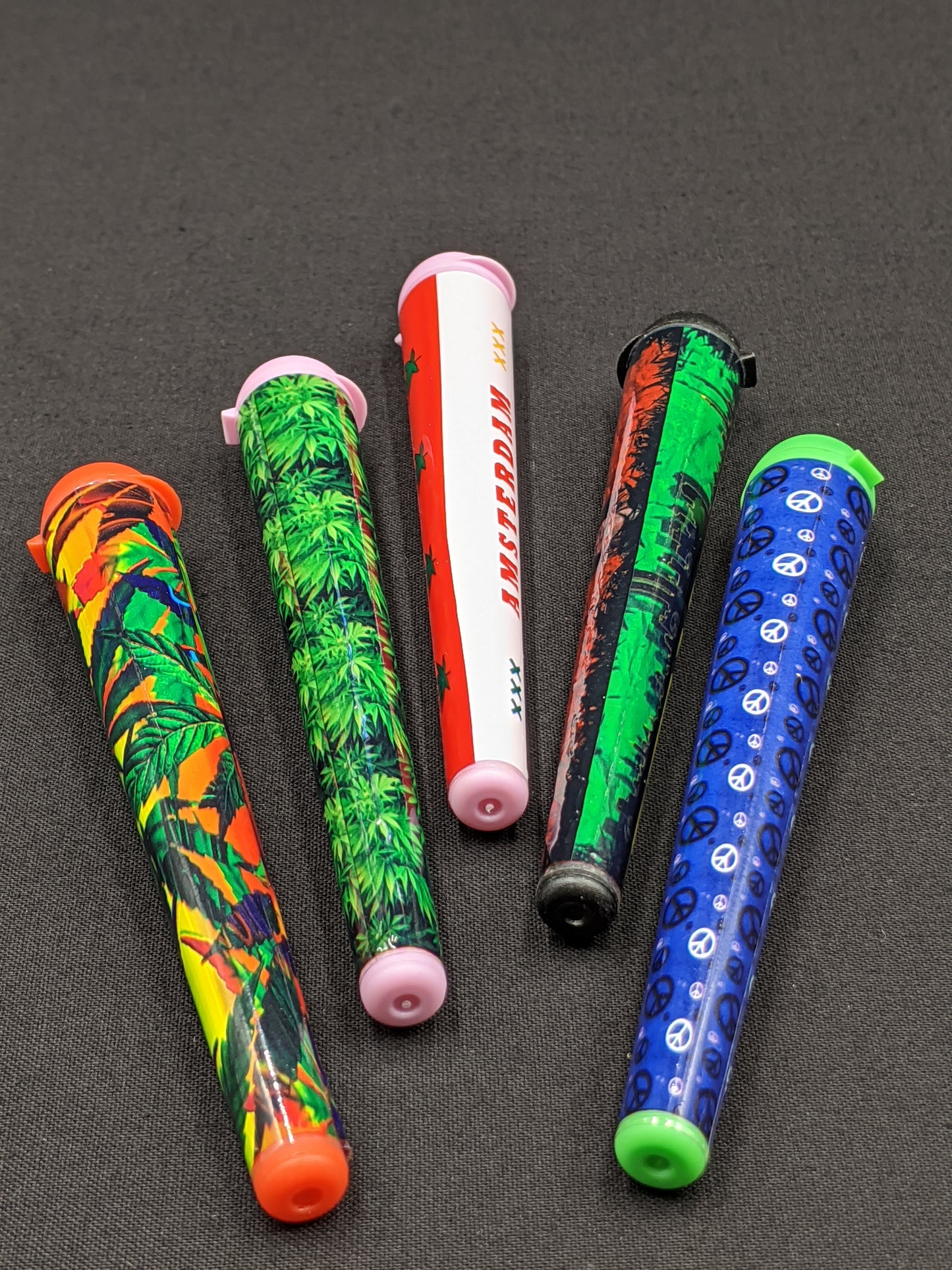 3 Pack - Plastic Tube Storage Container for Pre Rolled Papers