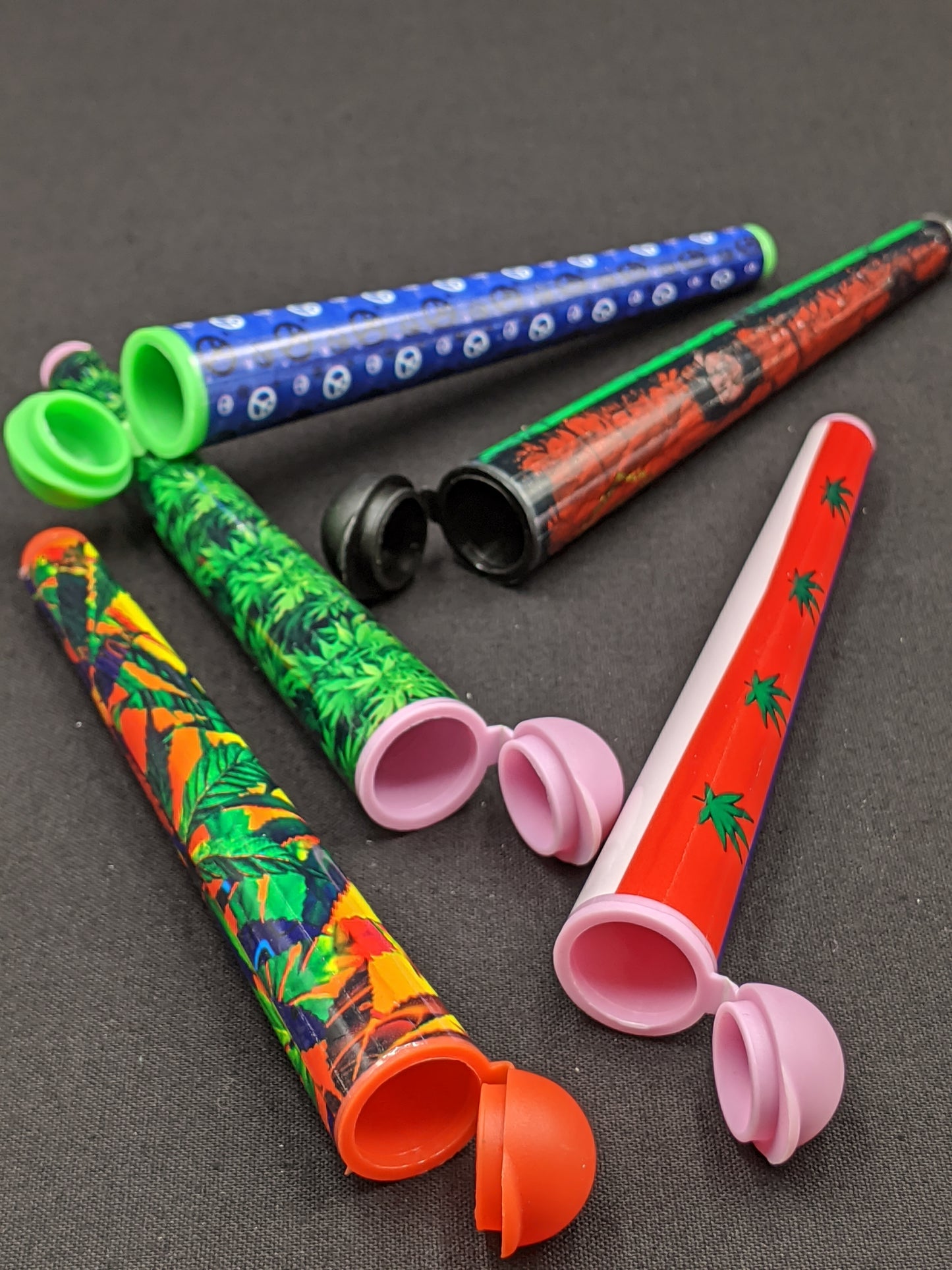 3 Pack - Plastic Tube Storage Container for Pre Rolled Papers