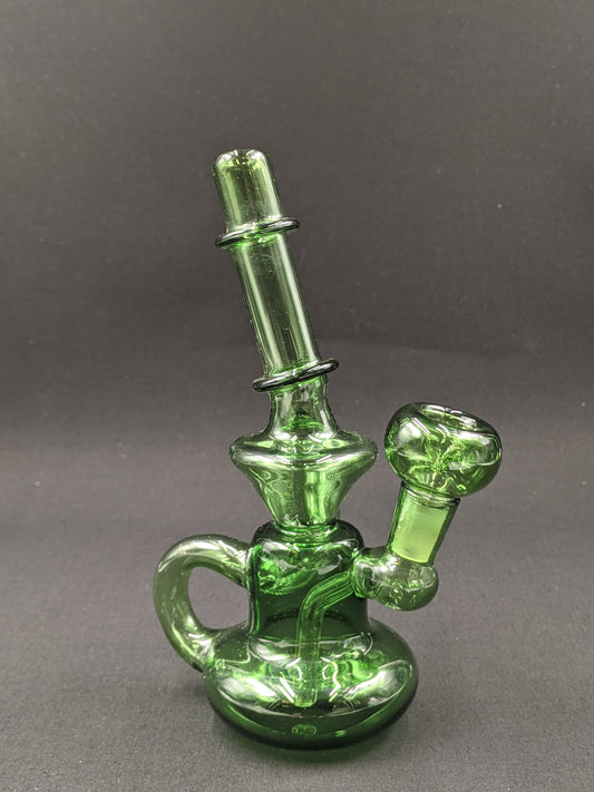 7.5" Glass Water Pipe Bong Genie Style Green