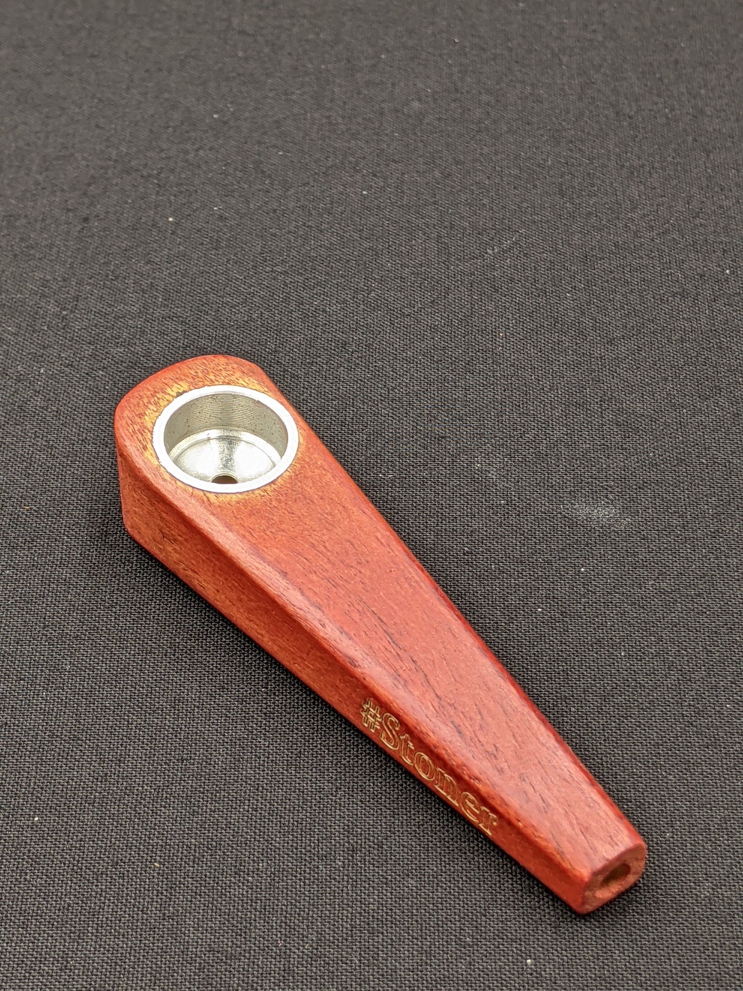 3" Wood Spoon Hand Pipe - Hornet Logo + 5 Free Screens