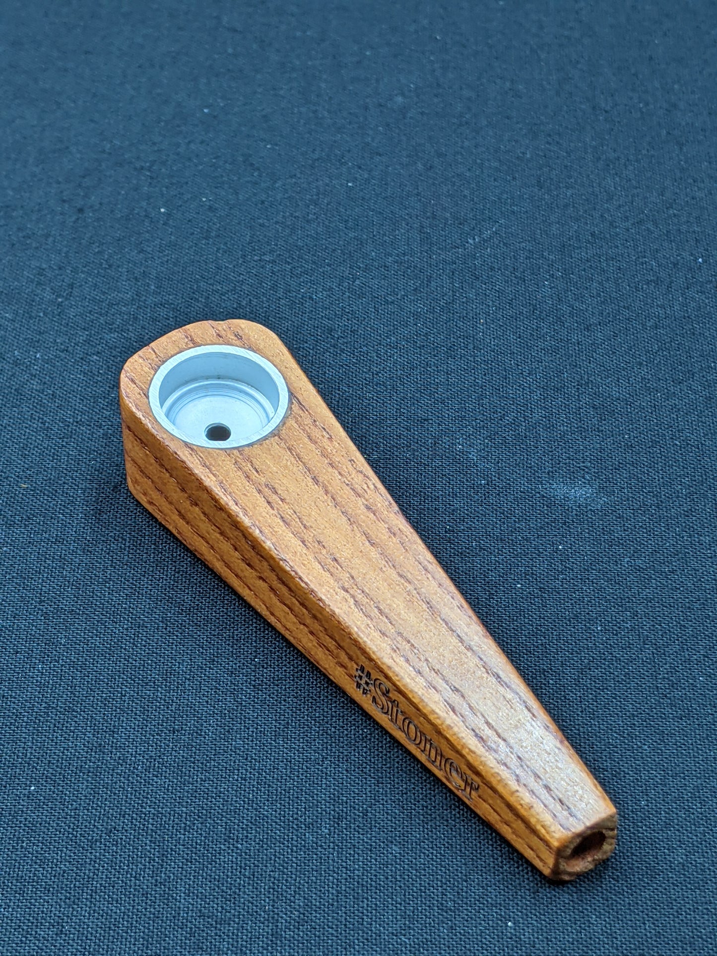 3" Wood Spoon Hand Pipe - Hornet Logo + 5 Free Screens