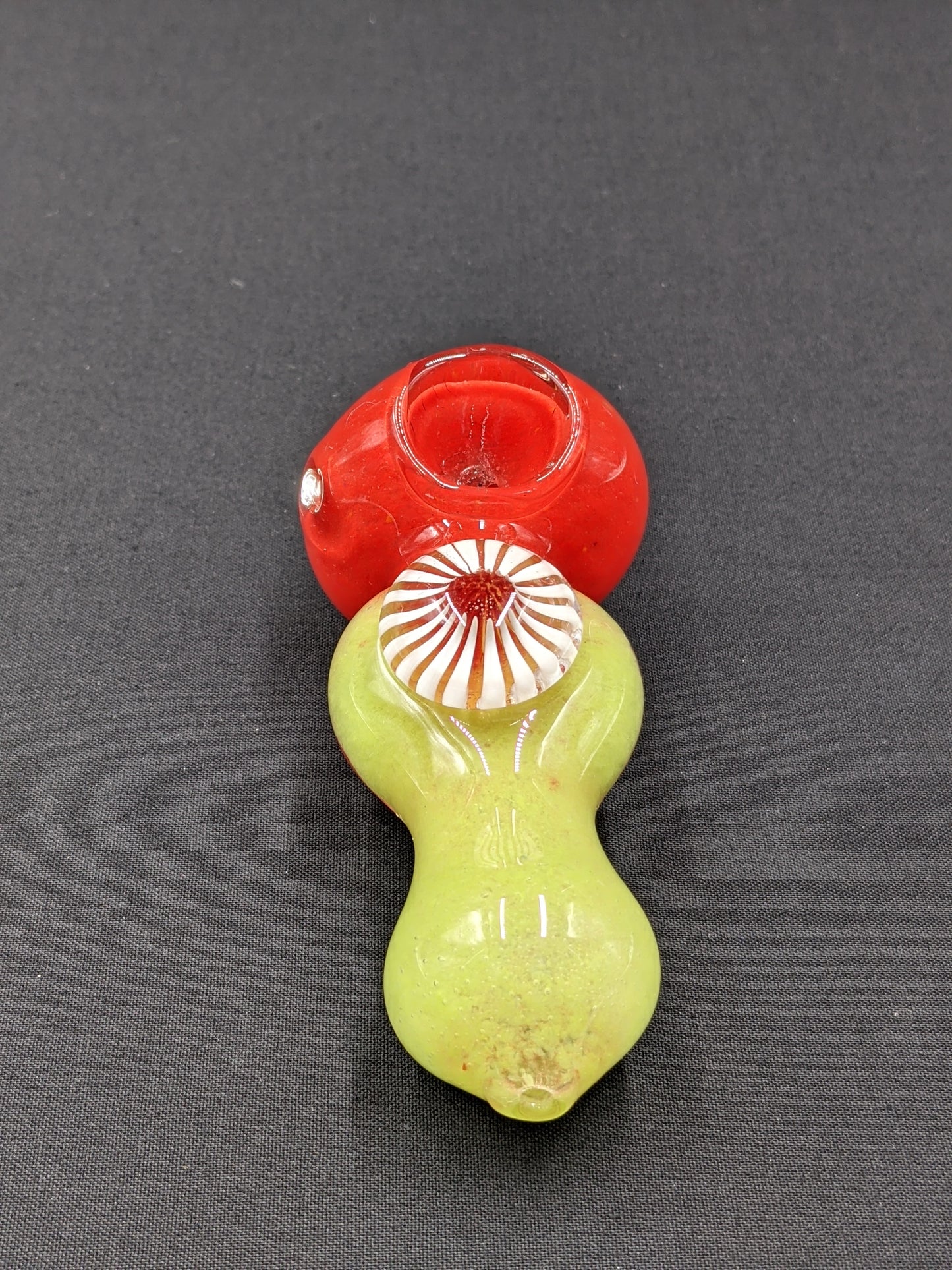 4" Glass Spoon Eye Style R/G