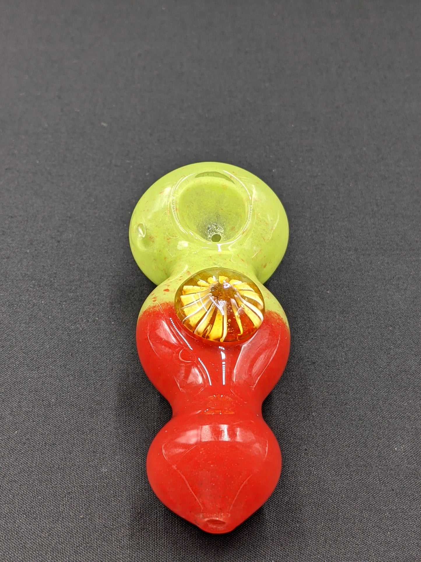 4" Glass Spoon Eye Style G/R