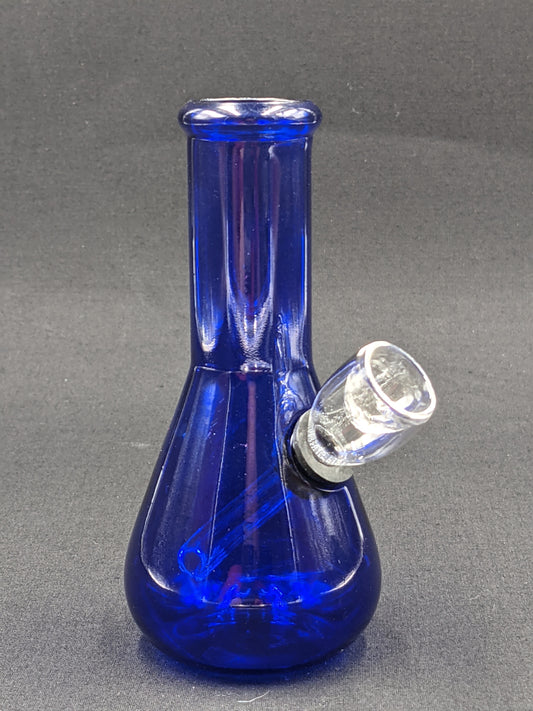 5" Glass Water Pipe Bong Blue Beaker