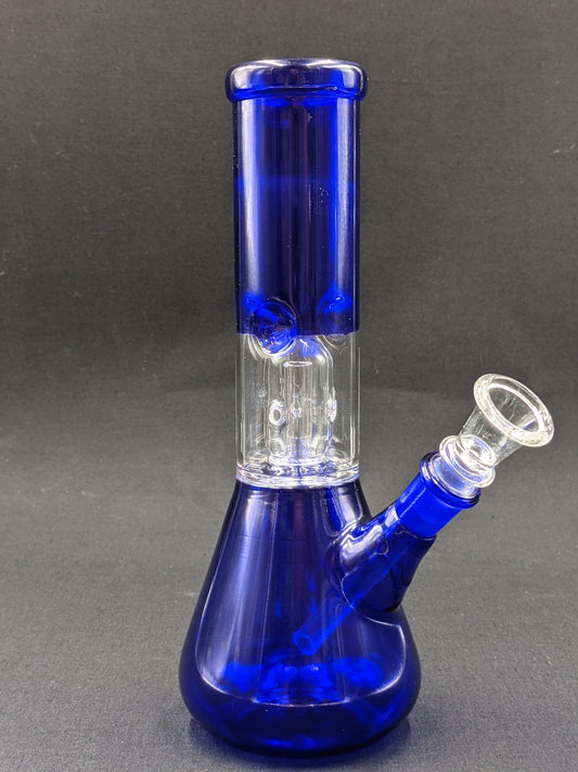 8" Glass Water Pipe Bong Sapphire + 5 FREE Screens