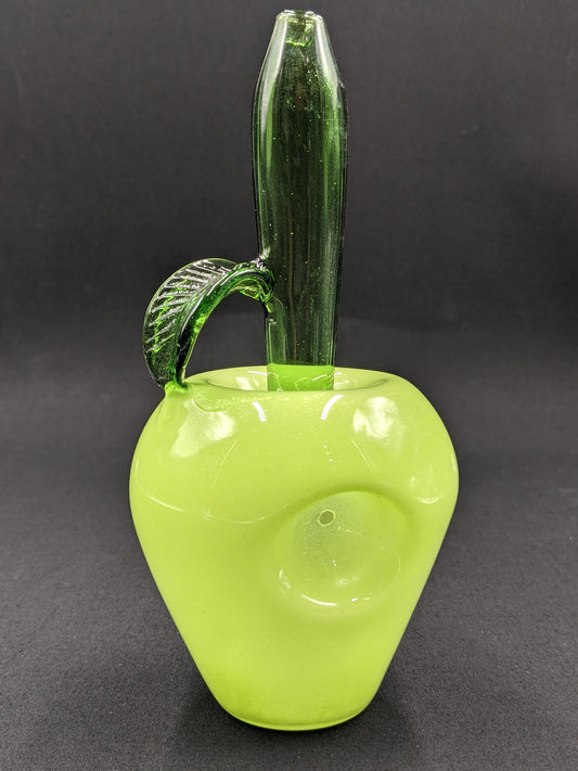 7" Glass Spoon Big Green Apple