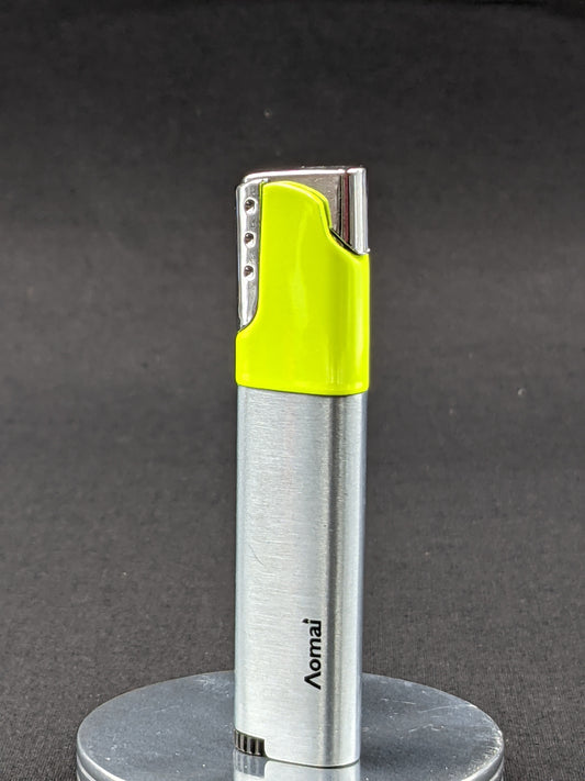 Aomai Jet Torch Windproof Butane Lighter Color Tops Neon Yellow