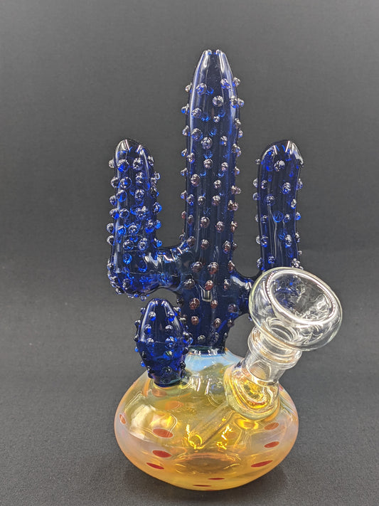 7" Glass Water Pipe Bong Cactus BL01