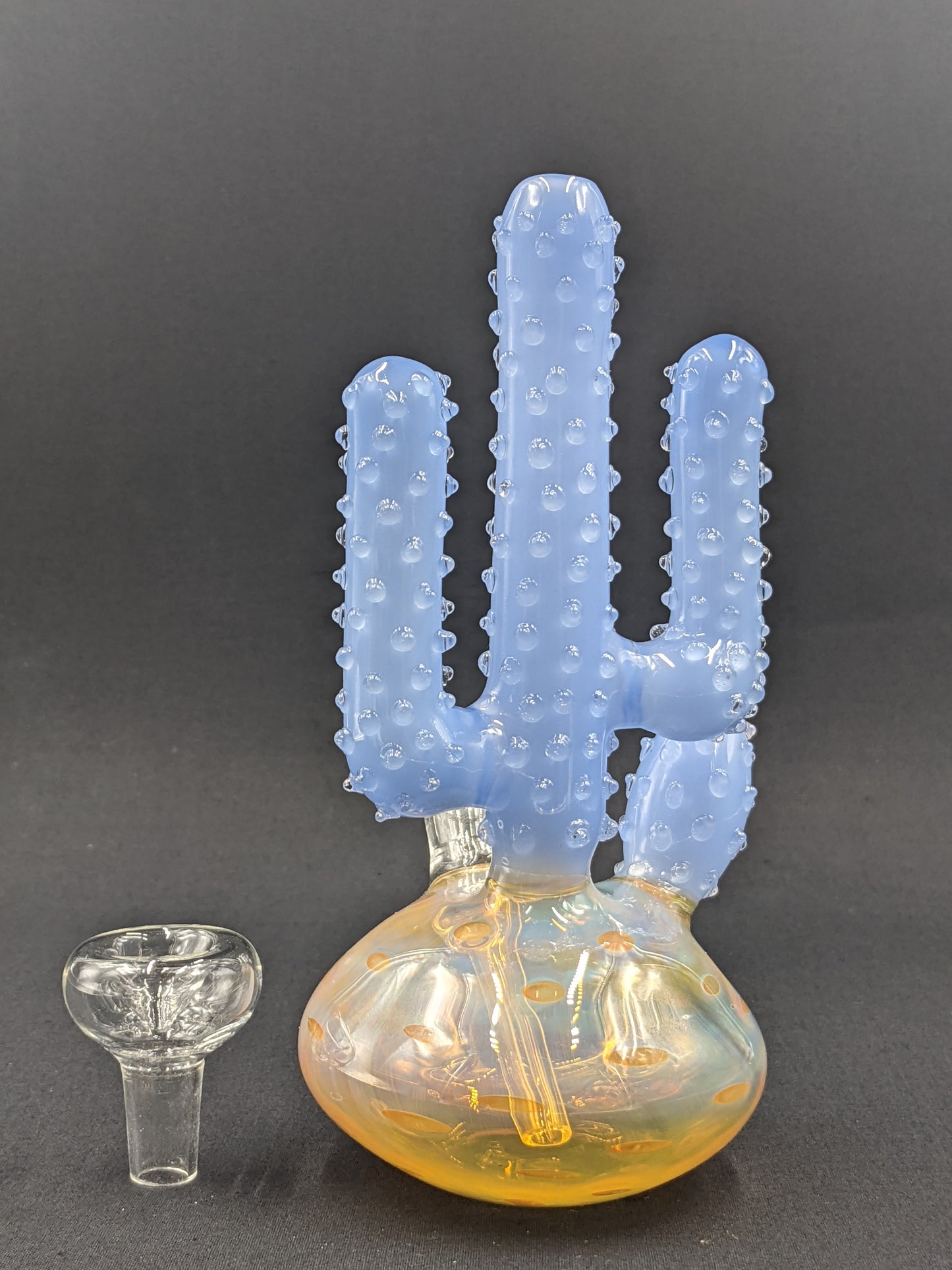 7" Glass Water Pipe Bong Cactus BL03