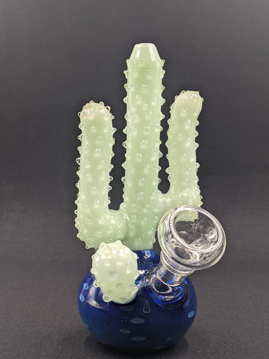 7" Glass Water Pipe Bong Cactus GR04