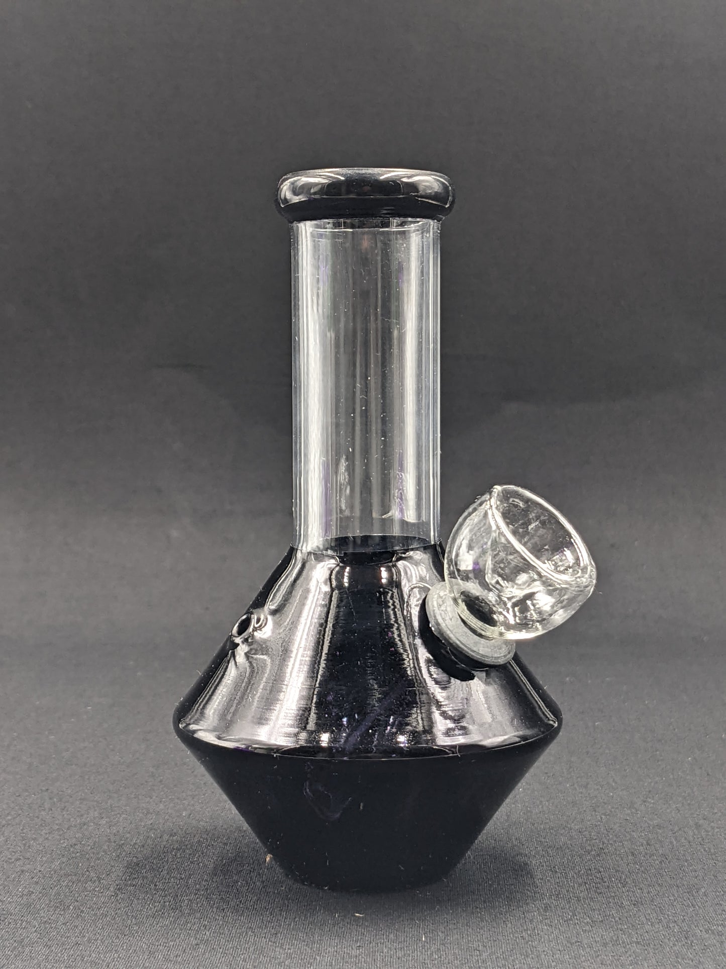 5" Glass Water Pipe Bong UFO Black