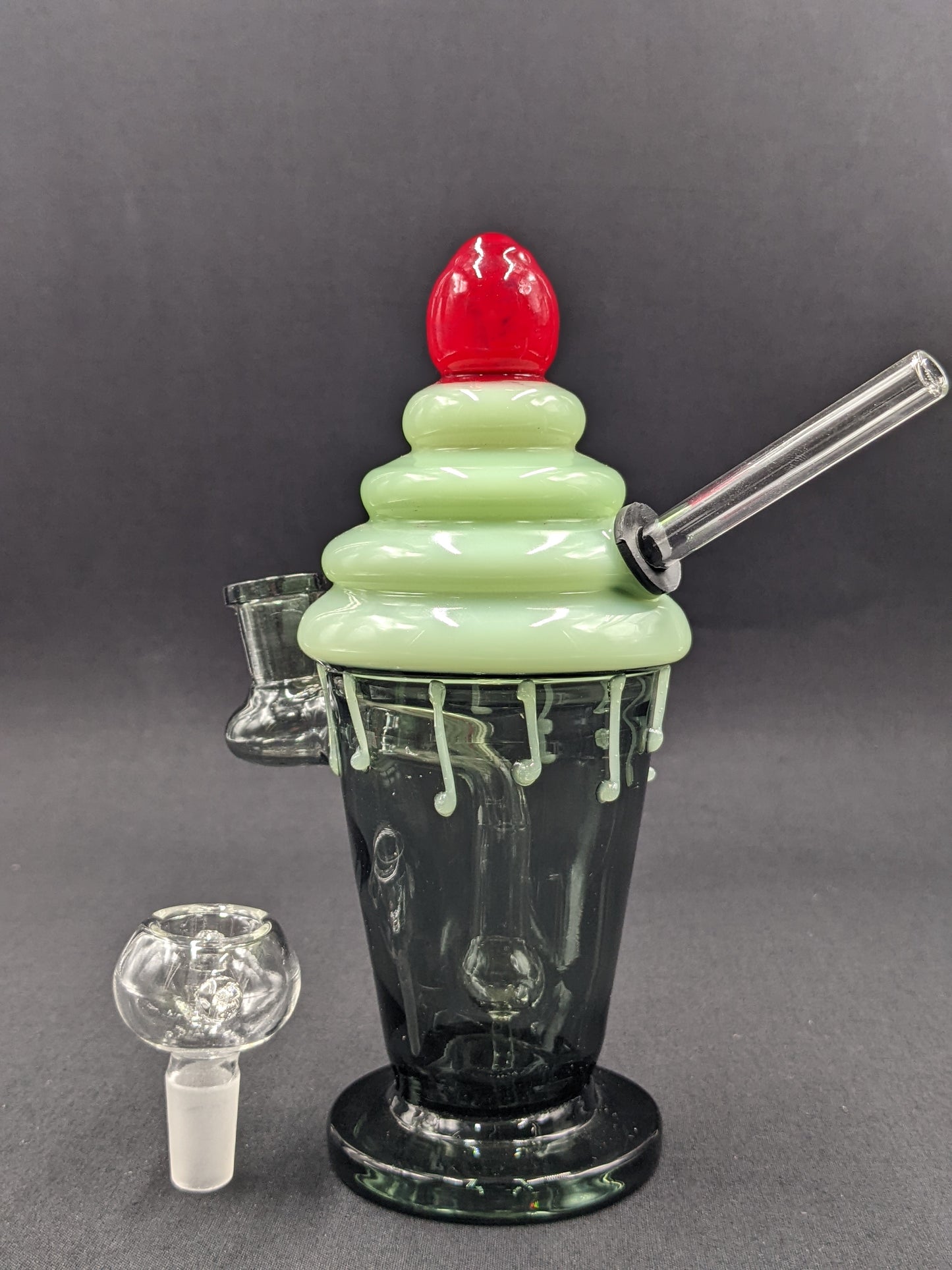 7" Glass Water Pipe Bong Ice Cream Sundae
