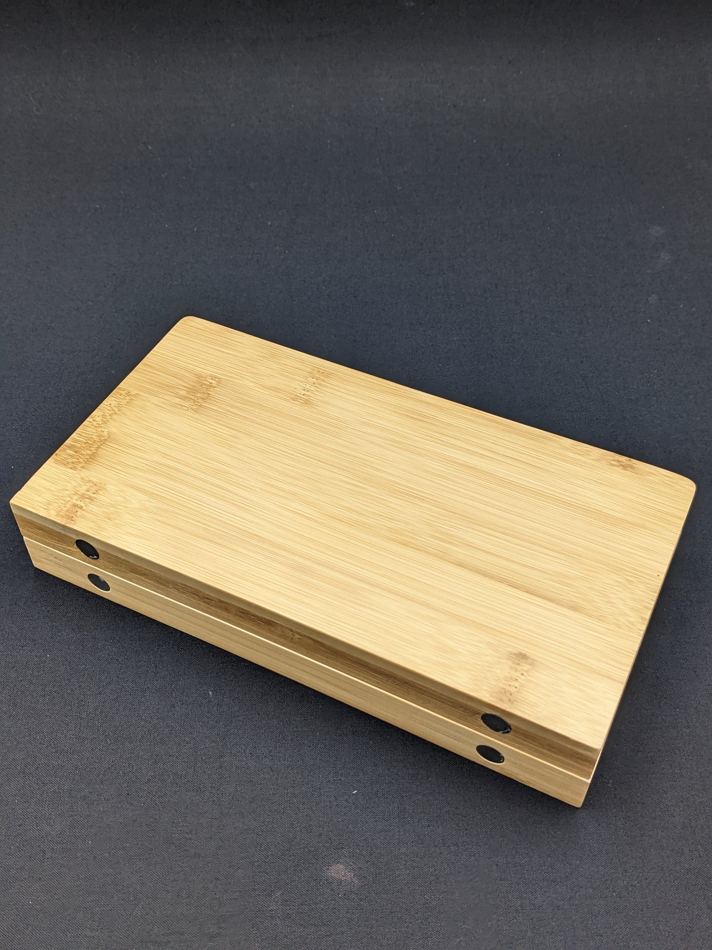 Bamboo Back Flip Magnetic Rolling Tray Storage Box