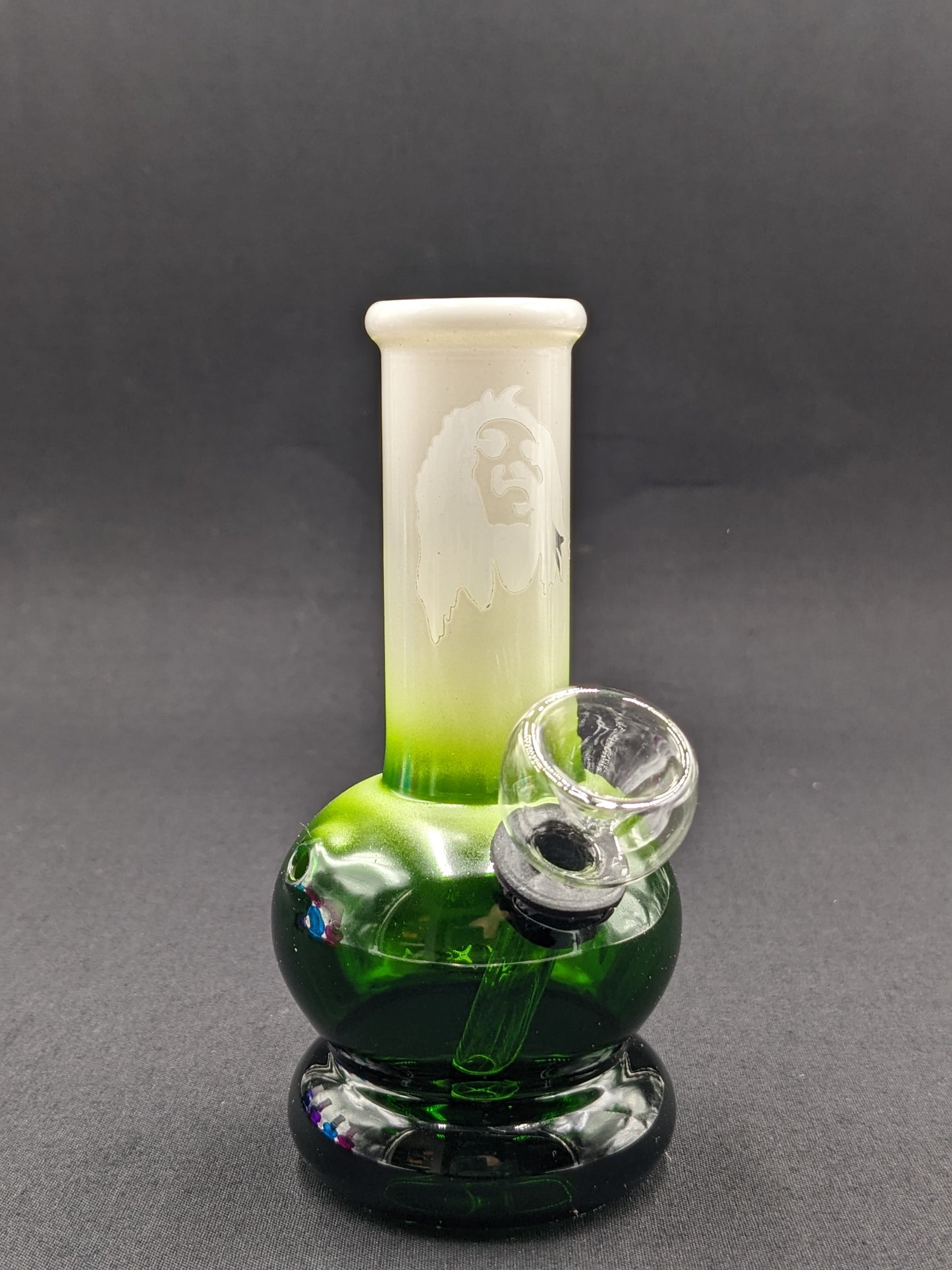 5" Glass Water Pipe Bong Green Marley