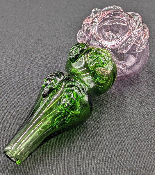 4.5" Glass Spoon Pink Rose