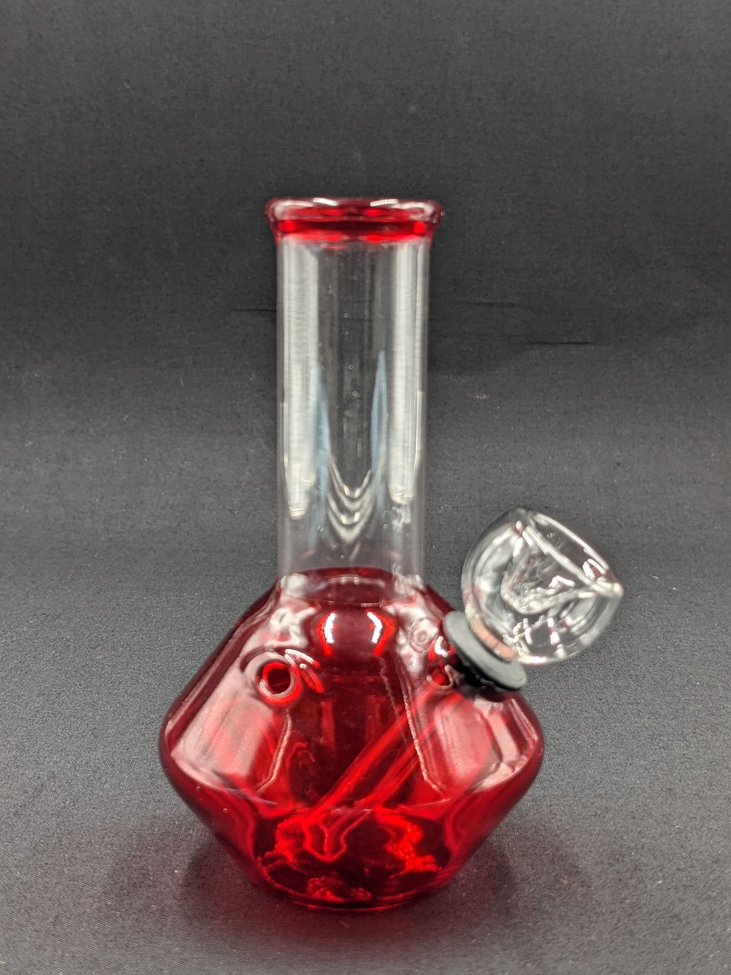 5" Glass Water Pipe Bong UFO Red