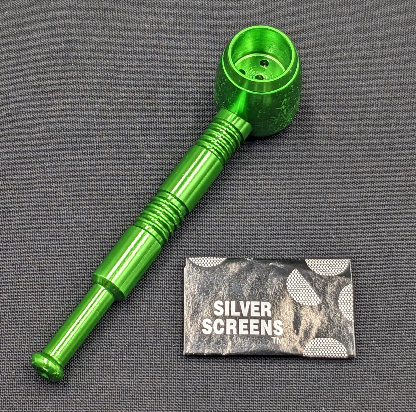 4" Metal Spoon + 5 FREE Screens! Green