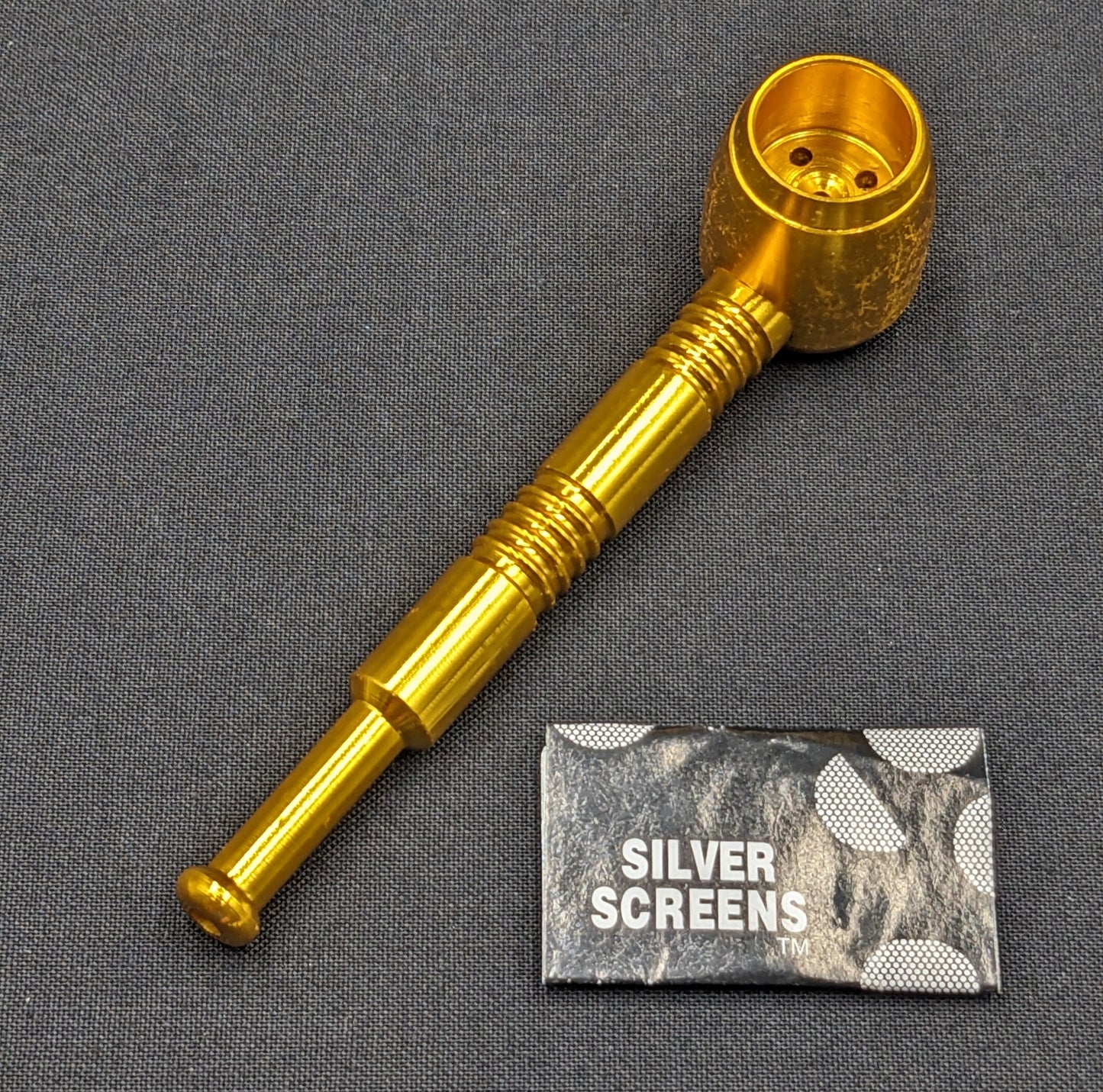 4" Metal Spoon + 5 FREE Screens! Gold