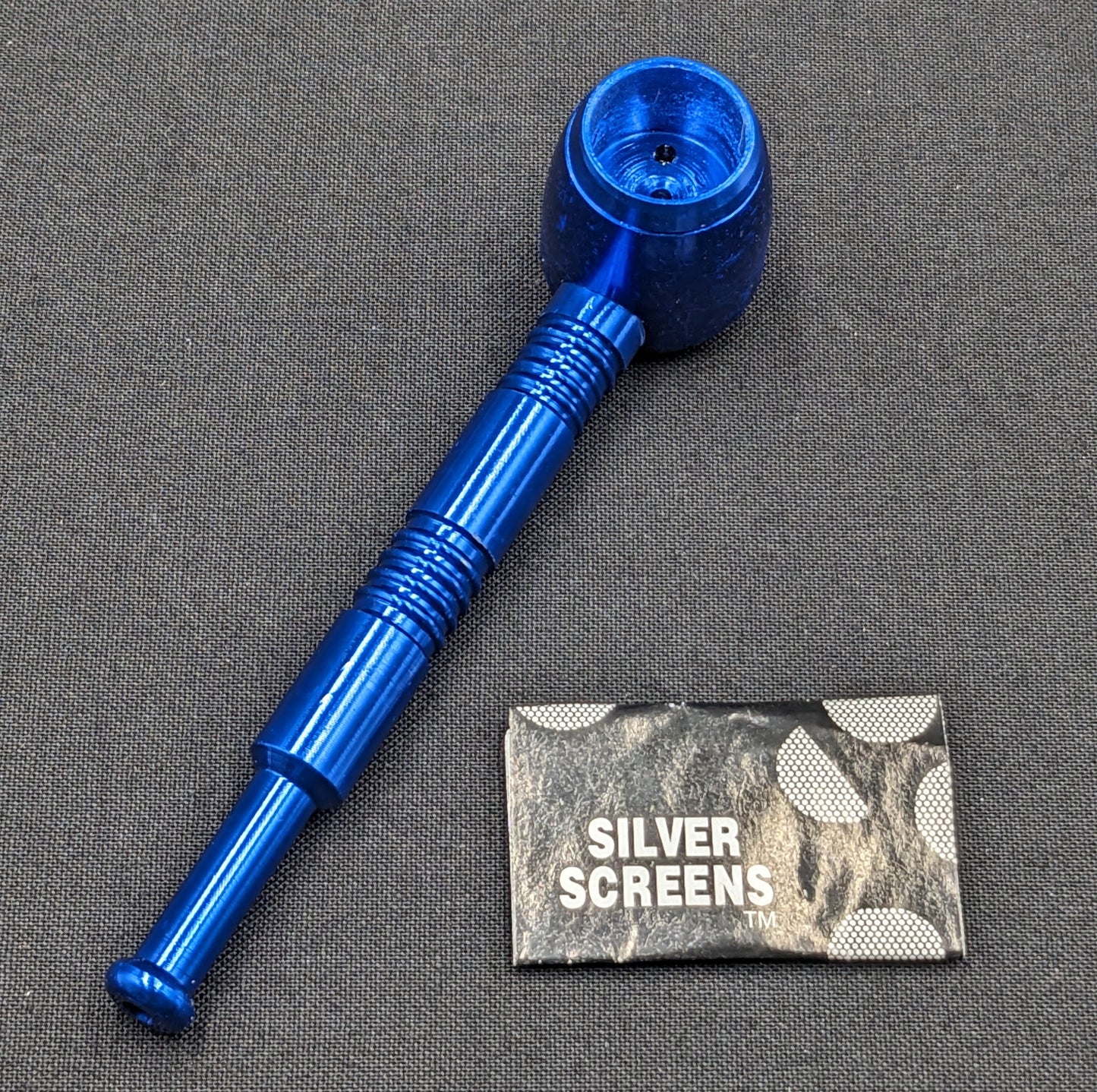 4" Metal Spoon + 5 FREE Screens! Blue