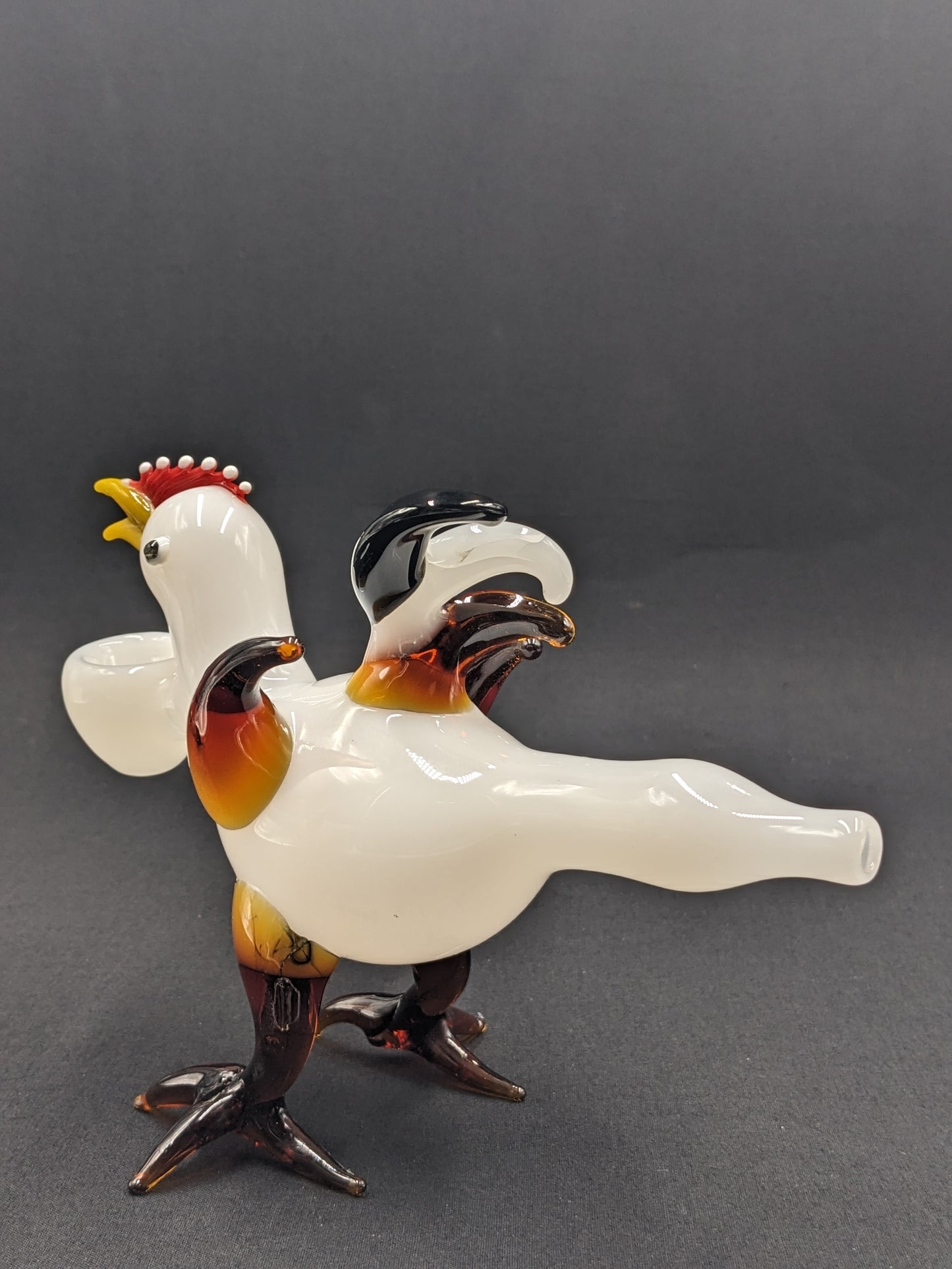 5.5" Glass Bowl Crazy Chicken Collection 09