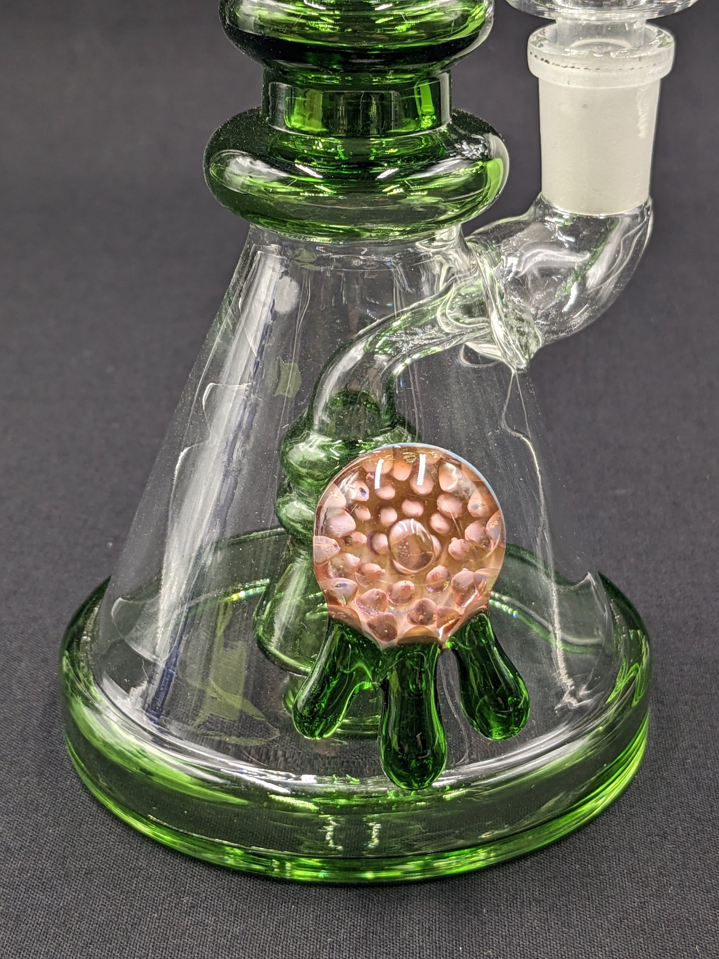 8" Glass Water Pipe Bong Elephant Green