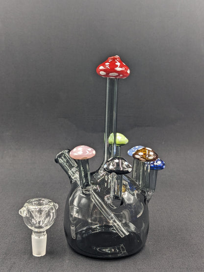 7" Glass Water Pipe Bong Mushroom Style GY