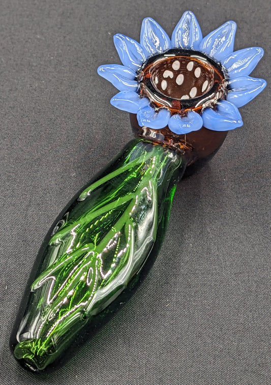 4.5" Glass Spoon Lavender Flower