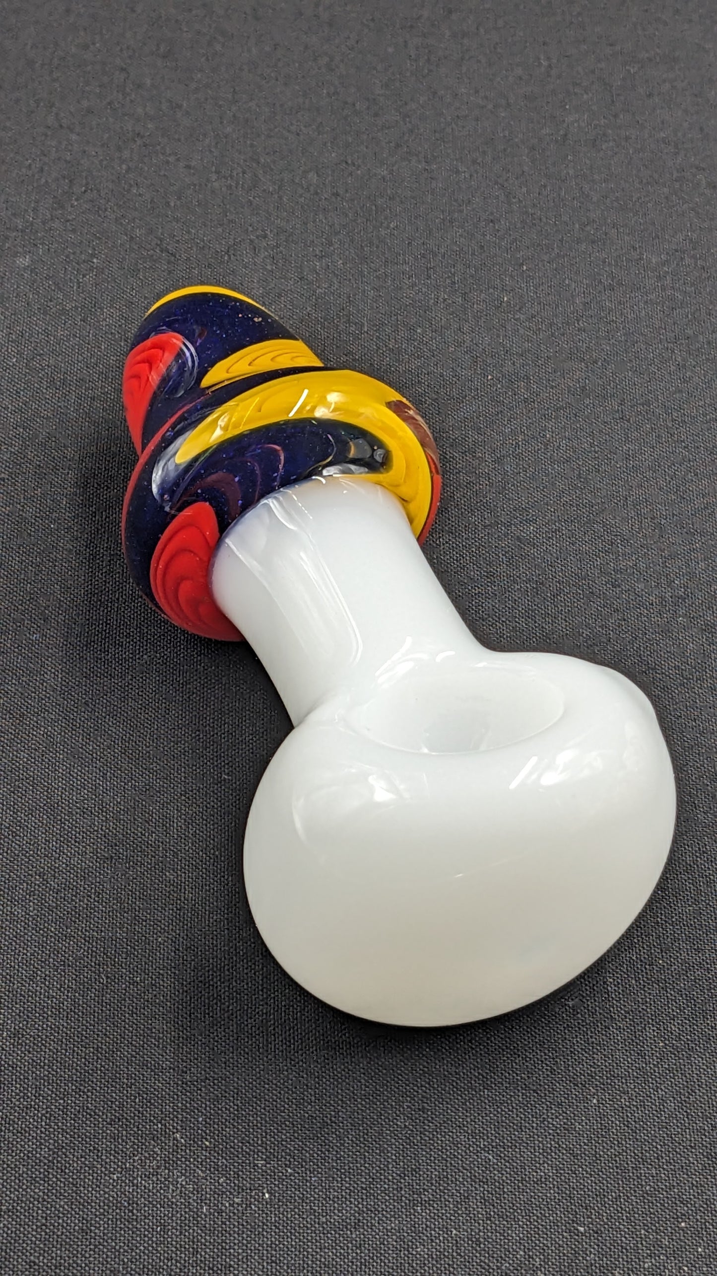 4" Glass Spoon Mixed Swirl B/Y/R