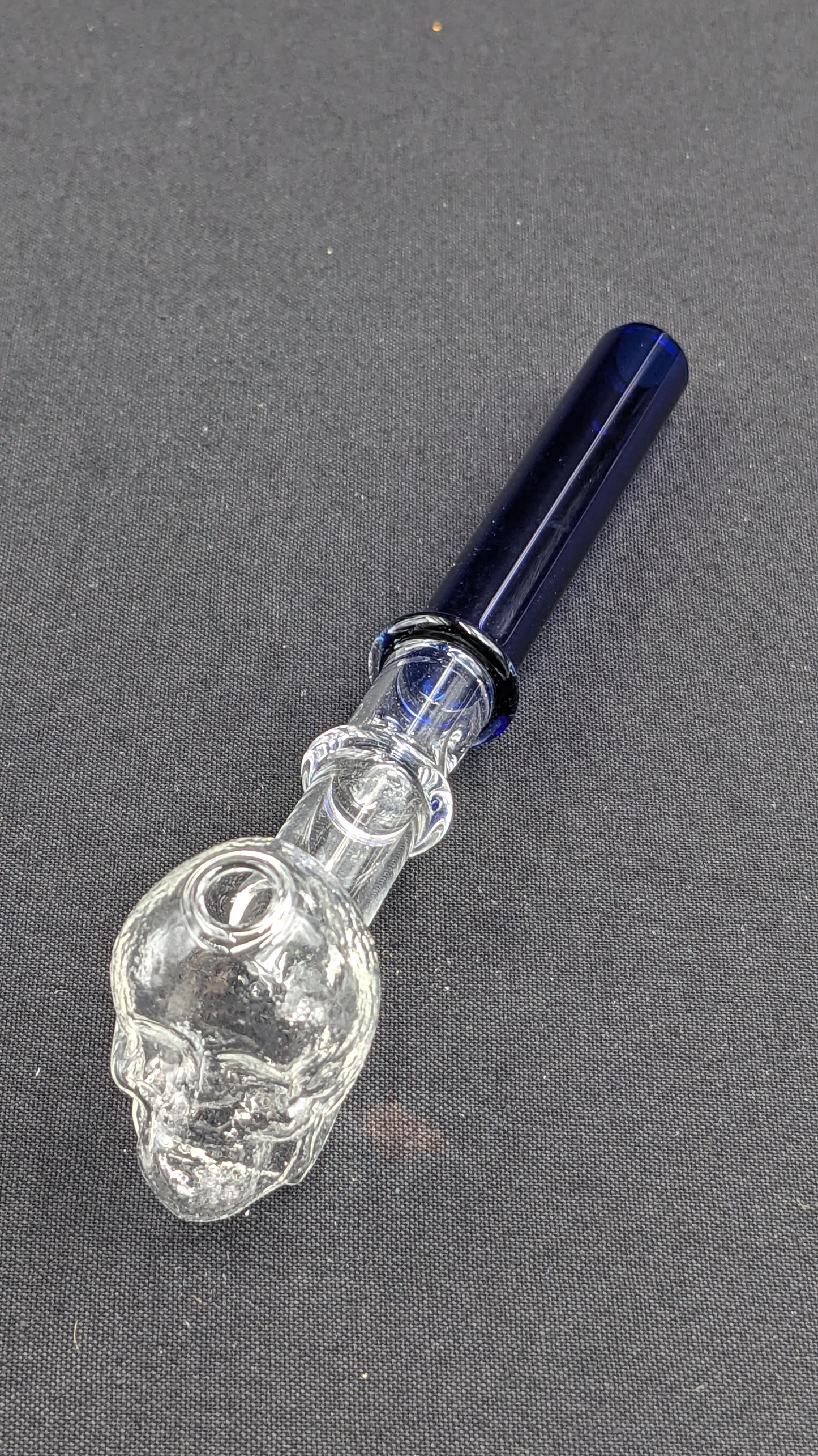 5" Glass Oil Burner Skull Blue