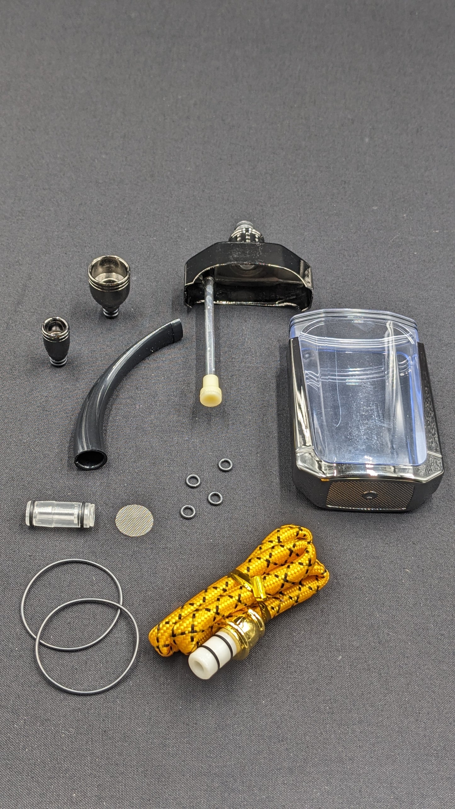 6.5" Water Pipe Bong w/ Multiple Adaptors Gray