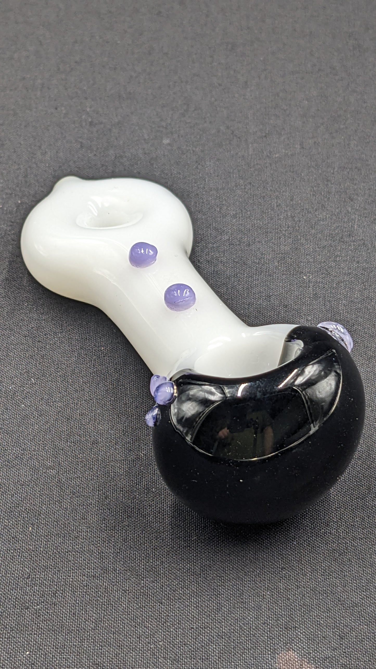 4" Glass Spoon White Tube 01