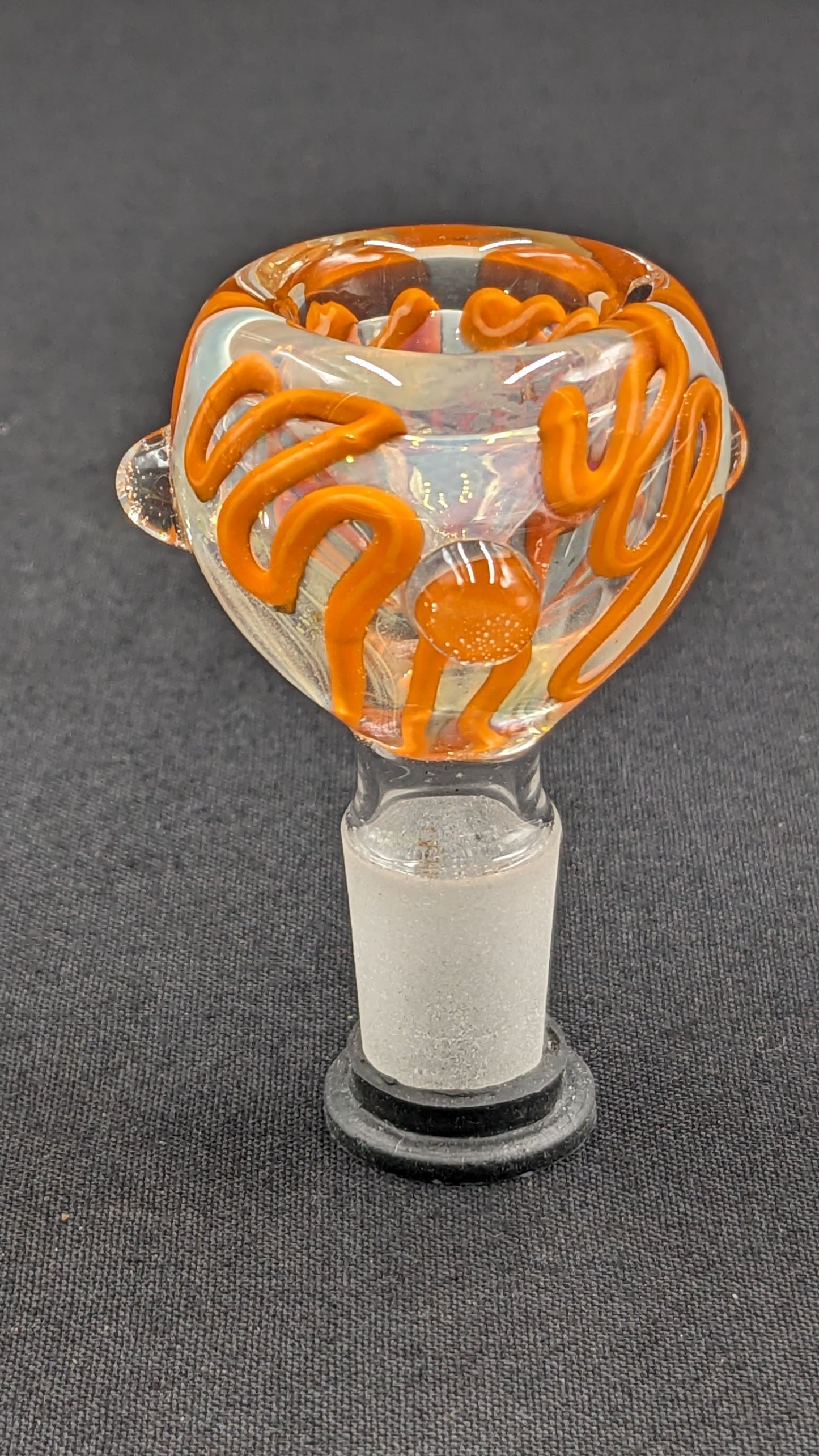 14mm Male Slide Bowl Glass for Water Pipes - BW01 Orange