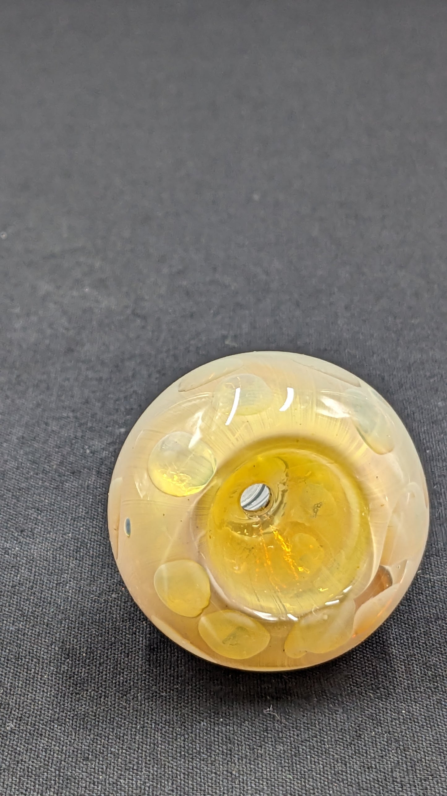 14mm Male Slide Bowl Glass for Water Pipes - BW05 Spotted WH