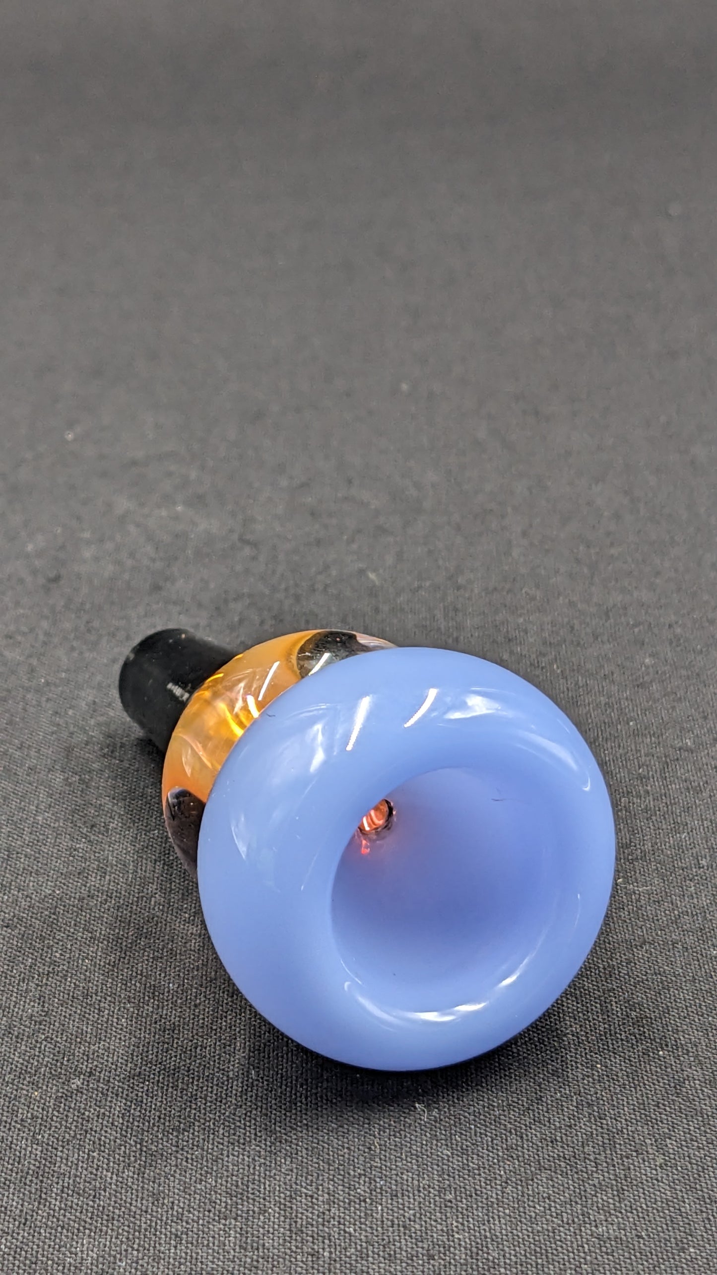 14mm Male Slide Bowl Glass for Water Pipes - BW07 Gold Fummed Blue