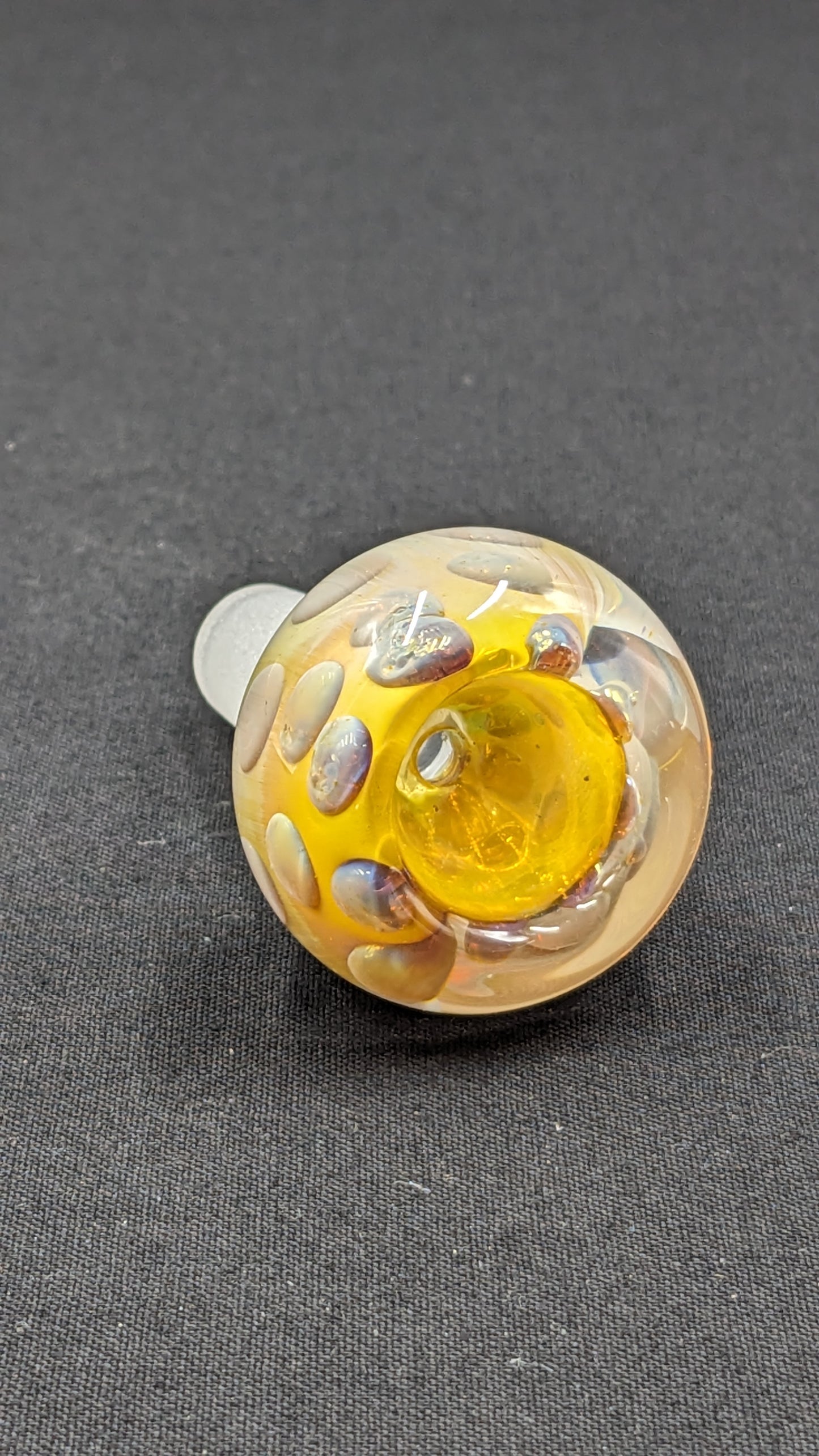 14mm Male Slide Bowl Glass for Water Pipes - BW04 Spotted PK/PU