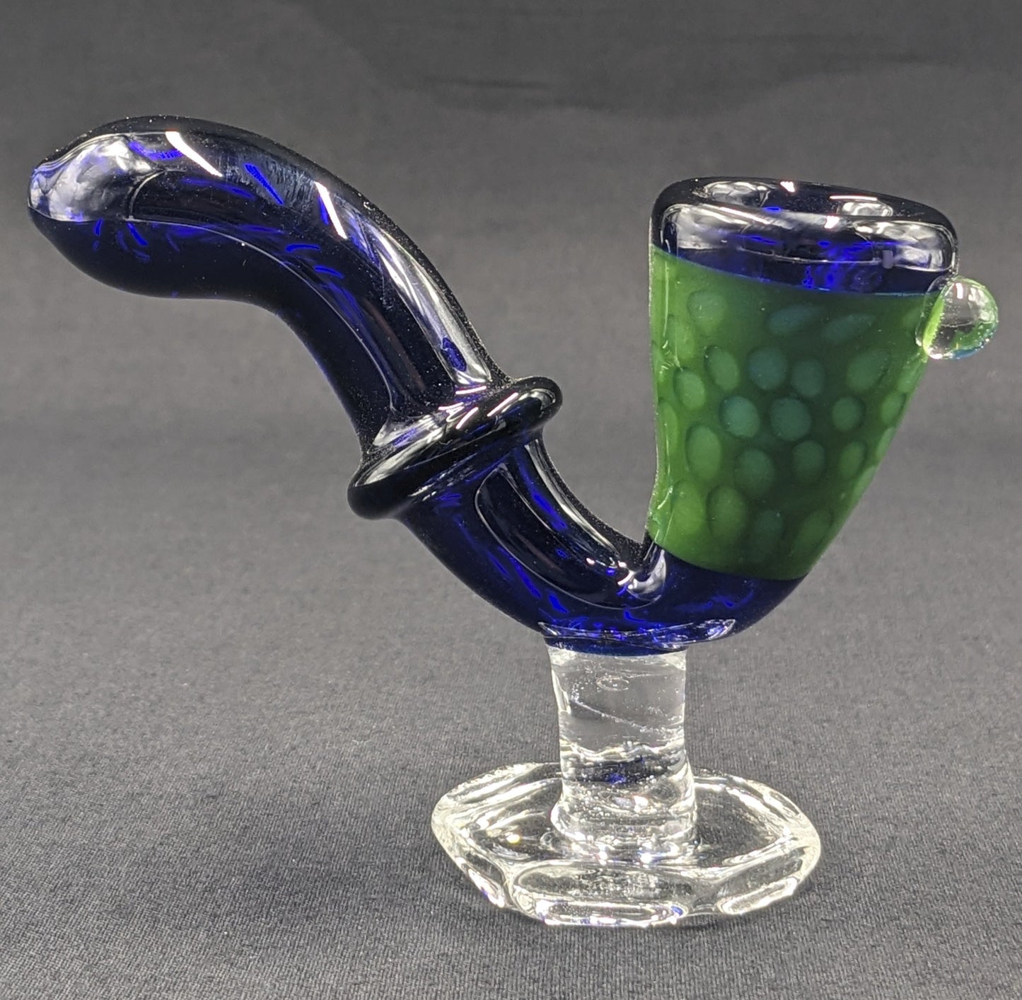 4.5" Glass Sherlock Pipe w/ Attached Stand BG