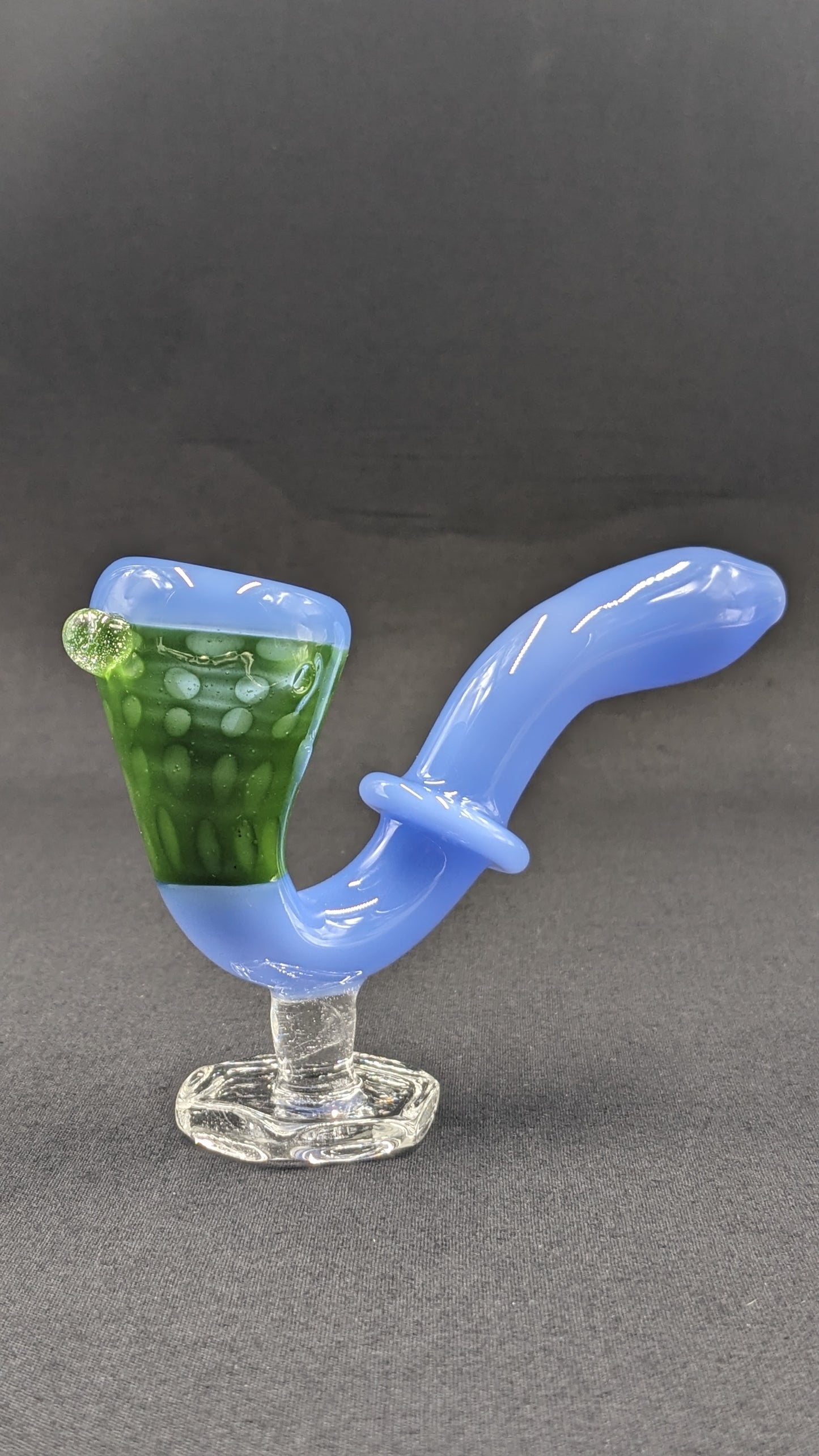4.5" Glass Sherlock Pipe w/ Attached Stand LBG