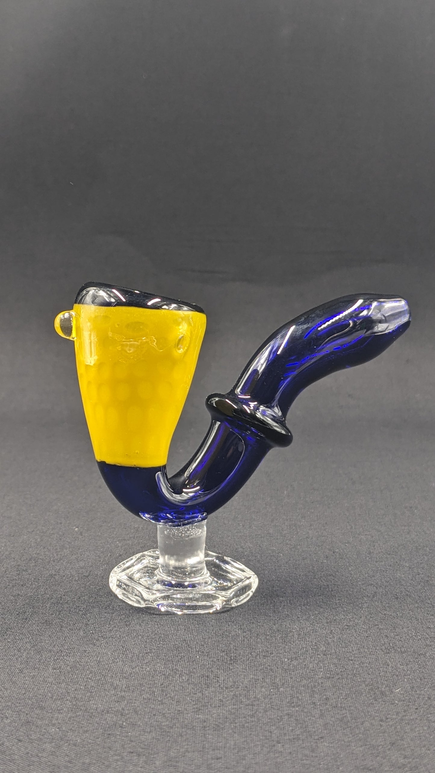 4.5" Glass Sherlock Pipe w/ Attached Stand BY